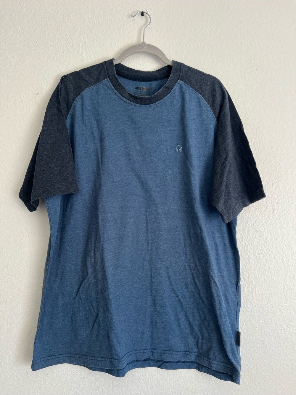 Wolverine Men's XL Raglan Short Sleeve Workwear Tee - Blue/Gray